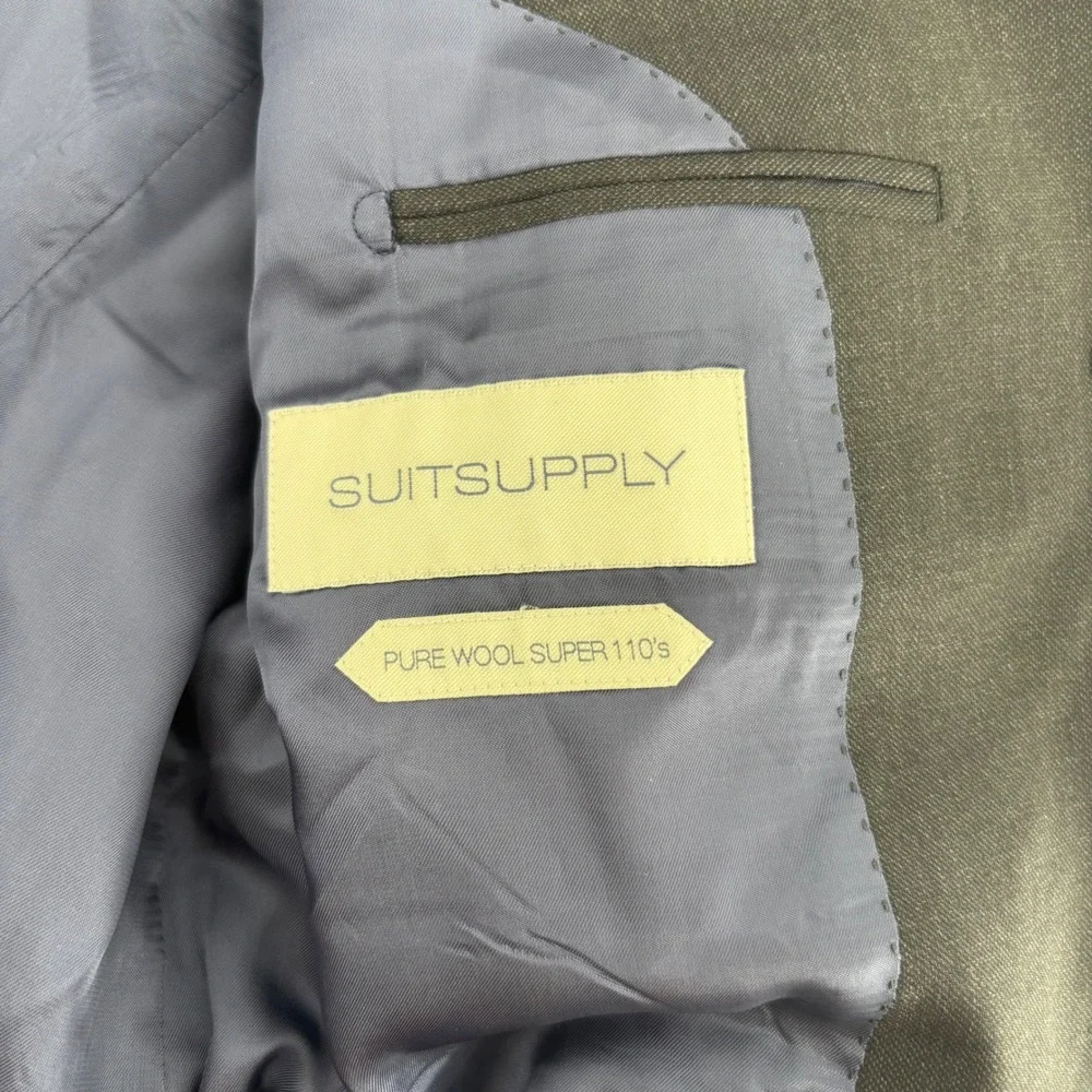 Suitsupply‎ Napoli Two Button Blazer Mens 36R Charcoal Zignone Wool Super 110s